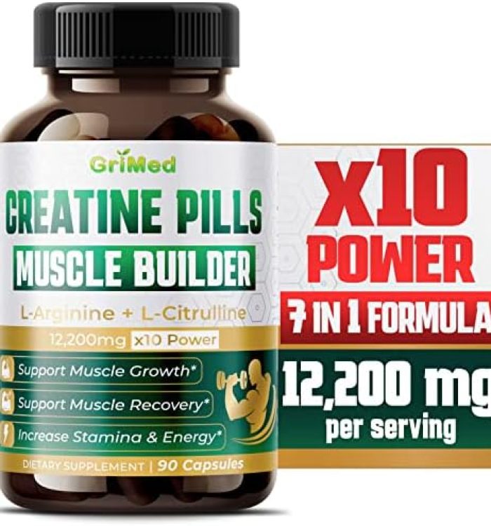 12200mg Creatine Monohydrate – Ultra Muscle Builder Supplement with L-Arginine